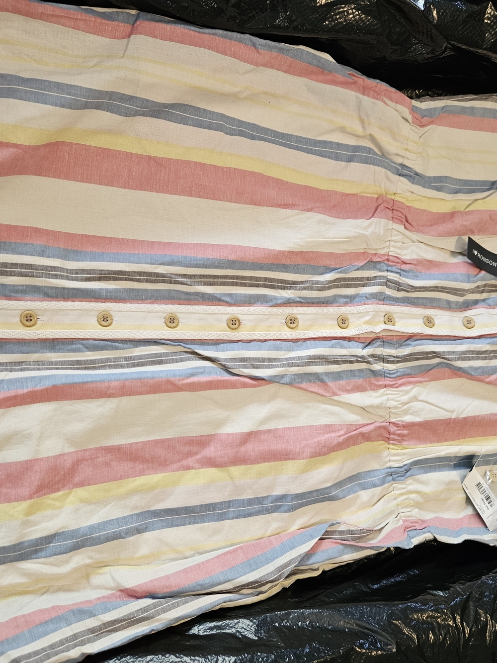 I Heart Ronson Beli Stripe Dress Pink & Yellow XL NWT